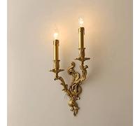 Riankh Applique Murale en Cuivre Applique Murale Vintage Bougie Applique Murale de Style Français, Luminaire de Ferme Antique E14 Appliques Câblées, Appliques Murales de Couloir de Chambre à Coucher d