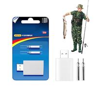 Rianpesn Batterie de Flotteur de pêche | Pile au Lithium électronique USB CR425 | Accessoire de Charge Rapide de sécurité Lumineuse Portable pour Prise de Banque d'alimentation PC de Voiture