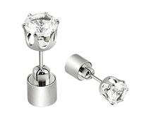 Rianpesn Boucles d'oreilles Lumineuses, Boucles d'oreilles LED à Couleur Changeante, Clignotantes, Light Up Diamond Crown Ear Drop Pendentif Stud Inoxydable