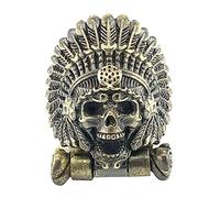 Rianpesn Bracelet extérieur | Crâne de Chef Indien en Laiton pour Bracelet Paracord - Punk Bracelet Accessoires Pendentif Boucle Lanières Coulée sous Vide pour la randonnée, Le Camping, la pêche