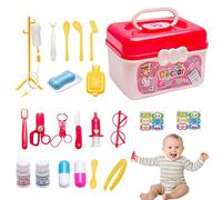 Rianpesn Jouets Docteur, Deluxe Pretend Doctor Kit Jouet avec Stéthoscope, Simulation Doctor Supplies Toy Boy Girl Box pour Les Cadeaux 3 Ans et Plus