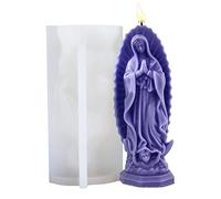 Rianpesn Moule Sainte Vierge Marie | Moules Bougie 3D Silicone - Bougie Faisant des moules Bougies parfumées Formes pour la Bougies Cire Fondre Moule aromathérapie plâtre décoration