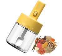 Rianpesn Pots à épices en verre - Couvercle hermétique - Pots à épices intégrés - Petites bouteilles d'épices, sucrier, récipient à épices pour sel et poivre et piment