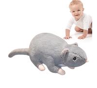 Rianpesn Poupée Souris - Jouet en Souris Grise Dessin animé 12,5 Pouces - Poupée Souris Douce, Jouet en Peluche Animal pour Oreille pour, décor Voiture Chambre à Coucher