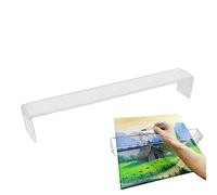 Rianpesn Repose-main pour artiste - Pont d'appui pour la peinture d'artiste - Support transparent en acrylique - Hauteur réglable pour peintres, étudiants, tiroirs, enseignants