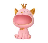 Riants Bol à CléS pour Table D'EntréE Bol de Rangement Plateau Grande Bouche Chats BoîTe de Rangement Statue Chats Organisateur-A