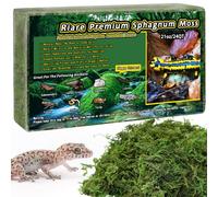 Riare Mousse de sphaigne Naturelle de qualité supérieure pour Reptiles - Mousse Verte Vivante pour Terrarium, éclosion, substrat de sphaigne forestière pour Serpents, Gecko (600g)