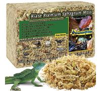 Riare Mousse de Sphaigne pour Reptiles, Mousse pour Reptiles Naturelle Séchée, Litière en Tourbe de Sphaigne pour Grenouilles, Gecko Léopard, Tortues, Anolis, Salamandres (Riare-Pet Moss-500g)