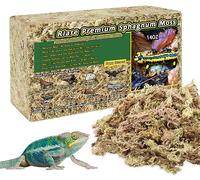 Riare Mousse de Sphaigne pour Reptiles, Mousse pour Reptiles Naturelle Séchée, Litière en Tourbe de Sphaigne pour Grenouilles, Gecko Léopard, Tortues, Anolis, Salamandres (Riare-Pet Moss-400g)