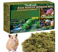 Riare Substrat en mousse de sphaigne premium de 1,18 kg pour reptiles - 94,6 L de mousse de sphaigne naturelle vivante pour terrarium, éclosion, forêt - substrat en mousse de sphaigne pour reptiles