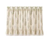 Riau Four avec Nouettes Campagnard, Motif Végétal H, 78 × 55 Cm | Style Campagne, Froncé, Housse Cuisinière avec Bord En ntelle, pour Cuisine