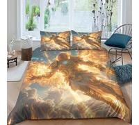 RIAVBAODG 3D Imprimé Ange-Archange Michel Housse De Couette Doux Et Confortable Fermeture Éclair pour Garçons, Adolescents Adulte Enfant King（220x240cm）