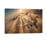 RIAVBAODG Avions F-35I et F-16I Sufa Impression Sur Toile Jet de Chasse Décoration Murale Peintures Sur Affiche Decoration Pour Chambre Salle De Bain Cuisine Bureau 20x30inch(50x75cm)