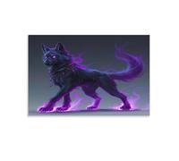 RIAVBAODG Chien Infernal Murale Cerbère Décoration Murale Peinture Sur Toile Impression Sur Toile Affiche Decoration Pour La Décor De La Maison Salon Chambre Restaurant 08x12inch(20x30cm)