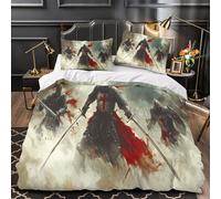 RIAVBAODG Croisé Warriors 3D Motif Imprimé The Croisés Housse De Couettes 3 Pièces Douce Et Respirante Facile À Nettoyer pour Garçons, Adolescents Adulte Enfant Super King（260x220cm）