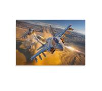 RIAVBAODG Impression Sur Toile Jet de Chasse Décoration Murale Image Sur Toile Avions F-35I et F-16I Sufa Tableau Affiche Decoration Pour La Décoration De La Maison 20x30inch(50x75cm)