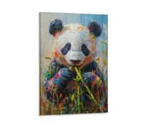 RIAVBAODG Impression Sur Toile Panda géant Mural Panda Decoration Peinture Poster Murale Tableau Moderne Salon Chambre Restaurant Couloir 16x24inch(40x60cm)