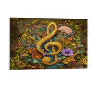 RIAVBAODG Impression Sur Toile Violin Saxophone Décoration Murale Image Sur Toile Instruments de Musique Tableau Affiche Decoration Pour La Décoration De La Maison 12x18inch(30x45cm)
