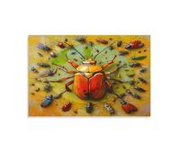 RIAVBAODG Insectes et Coléoptères Décor Mural Coléoptères Poster Décoratif Peinture Murale Impression Sur Toile Pour Chambre Salle De Bain Cuisine Bureau 08x12inch(20x30cm)