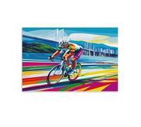 RIAVBAODG Road Course Cycliste Murale Pont Tsing Ma Décoration Murale Image Sur Toile Tableau Impression Sur Toile Affiche Decoration Pour Salon Chambre Décorations 20x30inch(50x75cm)