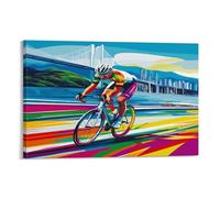 RIAVBAODG Road Course Cycliste Peinture Poster Mural Morden Pont Tsing Ma Impression Sur Toile Affiche Decoration Pour La Décoration De La Maison Pour Chambre Élégante 08x12inch(20x30cm)