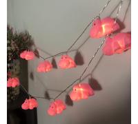 Riaxuebiy 1.65M 10 LED Chambre d'enfant Animal Hippopotame Guirlande Lumineuse pour Vacances Mur Fenêtre Arbre Lumières Fête Cour Jardin Enfants Chambre Salon Dortoir Décor (Hippopotame)