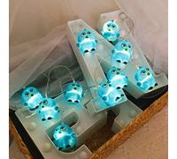 Riaxuebiy 10 LED 1,65M Jolie Guirlande Lumineuse en Forme D'animal,Hibou Lumières Féériques Veilleuse Lumière Suspendue,Décoration de Noël Guirlande Lumineuse (1.65M-Batterie, Hibou)