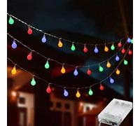 Riaxuebiy 6M 40 LED Globe Guirlande Lumineuse à Piles étanches Boule Lumières Féeriques pour Jardin, Mariage Fête Noël Halloween Décoration (Multicolore)