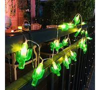 Riaxuebiy Guirlande Lumineuse Cactus Forme de Légumes Fruitiers 3M 20LED LED Lumières Féériques Décorative Intérieure et Extérieure USB Alimenté Fairy Lights Blanc Chaud (3M/20LED, Cactus)
