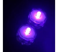 Riaxuebiy Lot de 12pcs Bougies LED étanche Submersible Lampe étanche Waterproof Lumières de Thé avec Pile Bouton pour Mariage Anniversaire Noël Décoration (Violet)