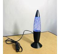 Riaxuebiy Mini lampe à paillettes de 7,28 pouces de haut,lampe à lave Groovy Glow,lampe à mouvement liquide changeante à 7 couleurs avec câble USB (Base noire)