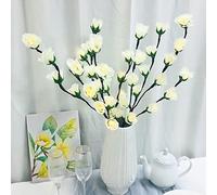 Riaxuebiy Paquet de 2 Artificielles Fleurs Rose Lumineux de Branche LED,Bouquet Lumière de brindille Fleurs Décoration Lumineuse IP42 Imperméable pour Maison Vase Fête Noël Décoration (Vert)