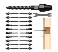 RiaYer HF015BL Lot de 10 paires de tendeurs de câble QuickLock, pour droitier et gaucher, vis tire-fond pour poteau en bois de 1/8 en acier T316, installation sans outil