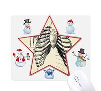 Rib Bone Tapis de souris Motif squelette humain de Noël Bonhomme de neige Famille étoile