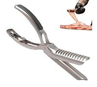 Rib Prep Pro Kit d'outils de retrait de membrane nervurée en acier inoxydable | Accessoire de barbecue ergonomique et robuste pour une préparation sans effort des côtes | Passe au lave-vaisselle (1