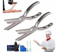 Rib Prep Pro Lot de 2 accessoires en acier inoxydable avec pince à arc et poignée antidérapante pour un retrait facile de la membrane, gadget de cuisine pour les amateurs de barbecue et les chefs