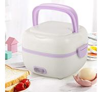 RibasuBB Boîte à Lunch électrique multifonctionnelle 200W, cuiseur à Vapeur Portable 1L pour cuiseur à Riz, Mini-cuiseur à Vapeur électrique pour boîte à Lunch pour Le Bureau et en déplacement