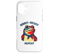Ribbit Resist répète Une drôle de Manifestation Politique Contre Les Grenouilles Coque pour iPhone 16 Plus