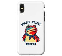 Ribbit Resist répète Une drôle de Manifestation Politique Contre Les Grenouilles Coque pour iPhone X/XS