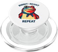 Ribbit Resist répète Une drôle de Manifestation Politique Contre Les Grenouilles PopSockets PopGrip pour MagSafe