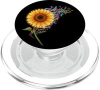 Ribbon Cancer We Believe in Miracles Fight in PopSockets PopGrip pour MagSafe