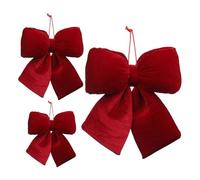 Ribbon en velours de vacances - Garland de Noël pour exposition festive | Charmants accents décoratifs avec une finition rouge riche et une cravate facile pour la fête d'entrée et la maison de saison