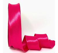 Ribbon Queen Duchess Ruban biais en satin pour couture, couture, passepoil, ourlet, matelassage, patch, tenues et travaux manuels - Qualité professionnelle 30 mm (Rose vif, 5 m x 30 mm)