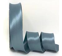 Ribbon Queen Ruban biais satiné double pli pour couture, couture, passepoil, ourlet, matelassage, patch, tenues et travaux manuels - Qualité professionnelle - 30 mm - Bleu vintage - 5 m x 30 mm