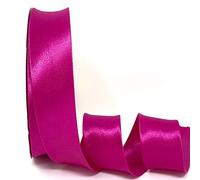 Ribbon Queen Ruban biais satiné double pli pour couture, couture, passepoil, ourlet, matelassage, patch, tenues et travaux manuels - Qualité professionnelle - 30 mm - Rose magenta - 5 m x 30 mm
