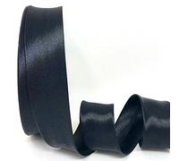 Ribbon Queen Ruban biais satiné double pli pour couture, couture, passepoil, ourlet, matelassage, patching, tenues et travaux manuels - Qualité professionnelle - Noir - 5 m x 30 mm