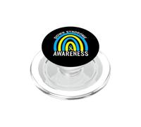Ribbon Rainbow Down Syndrome Awareness PopSockets PopGrip pour MagSafe