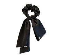 Ribbon Satin Bow Hair Scrunchies Elegant Eleging Ponytail Solder pour les filles Femmes Softs Soft Secure Accessory Satin Tissu Hair Ties for Daily Use Party (Vert) (Noir)