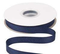 Ribbonitlux Ruban biais en sergé 16 mm x 22,5 mètres, bleu marine doux, pour loisirs créatifs, couture, emballage cadeau et décoration intérieure