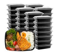 Ribeedas 50 Pack 32 oz meal prep containers,Utilisation répétée Lunchbox mit Deckel,Pique nique en plein air peut être utilisé dans le micro ondes, lave vaisselle et réfrigérateur
